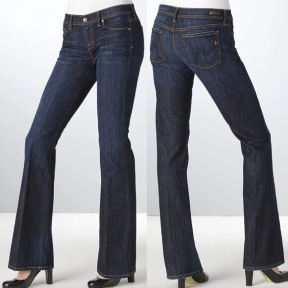 CITIZENS OF HUMANITY COH Ingrid Stretch #002 Low Waist Flare Jean Dark Wash 24 - Picture 1 of 16